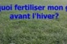 Nourrir le gazon avant l’hiver